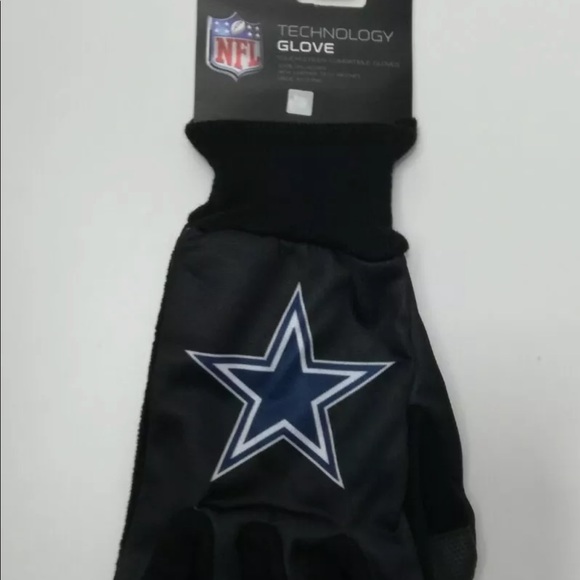 Cowboys Polyester Technology Touch Texting Gloves - Picture 2 of 4